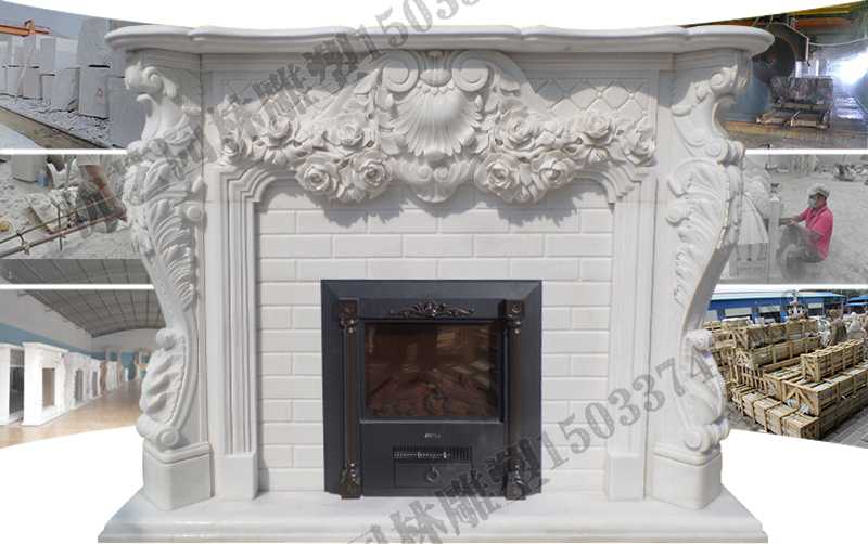 石雕壁爐架制作，石雕壁爐架制作流程，石雕壁爐架工廠