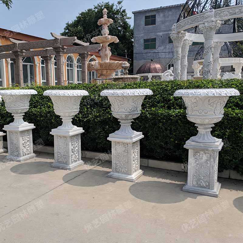 石材景觀花盆,花園景觀花缽