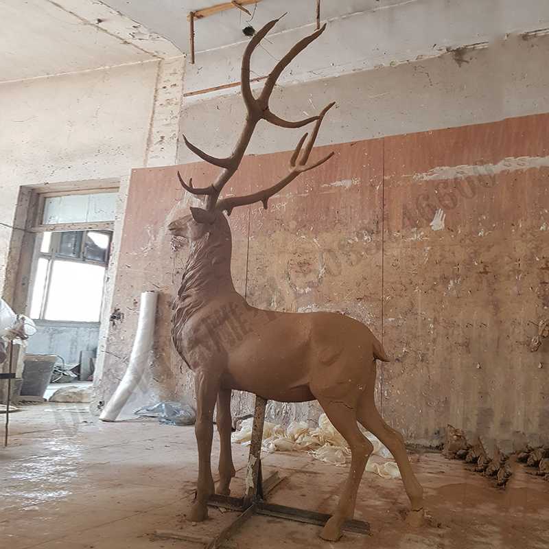銅鹿模型,銅麋鹿雕塑,麋鹿模型,銅麋鹿泥模3.jpg